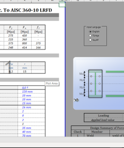 Excel Sheet - Structural Steel Beam-to-Beam Connection Designed to AISC 360-10 Specs