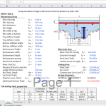 Excel Calculation Sheet Composite Steel Beam and Concrete Slab Design per AISC Specs