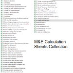 The Ultimate M&E Engineering Calculation Spreadsheets Collection - 53 Excel Files