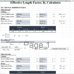 Excel File Structural Steel Frame K Factor Calculations per AISC