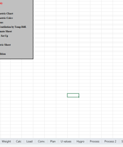 Collection of 20 Excel Sheets for HVAC in one single file