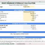 The Roof Drainage Hydraulic Calculation Sheet EN 12056-3:2000